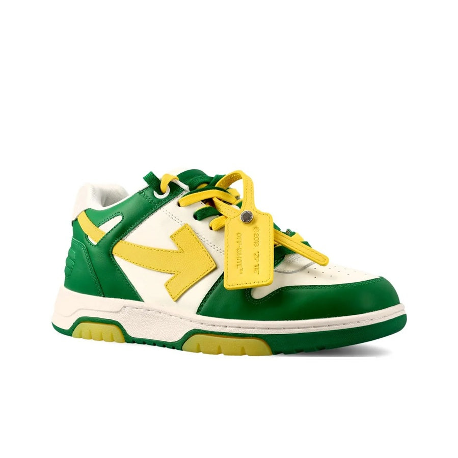 OFF WHITE Out Of Office Ooo Low Tops Green Yellow
