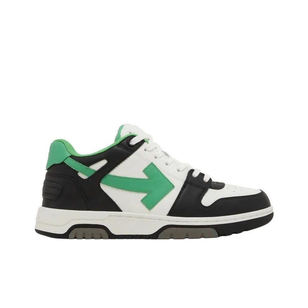 OFF WHITE Out Of Office Low Top Skateboard Shoes Men's White Black Green